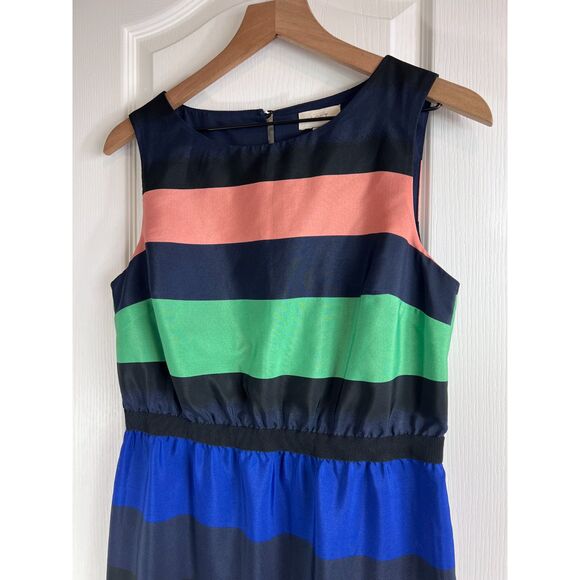 Ann Taylor LOFT Women's Sleeveless Dress Multicolor Stripe Size S - Picture 2 of 11